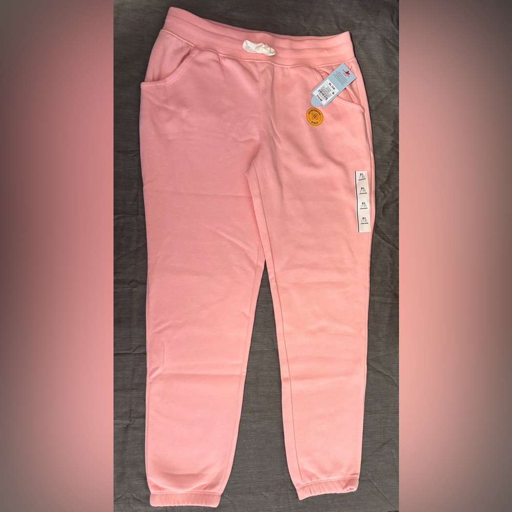 🔥Jack & Jack Girls Peach/Pink Jogger Sweatpants, Size: XL (14), NWT
